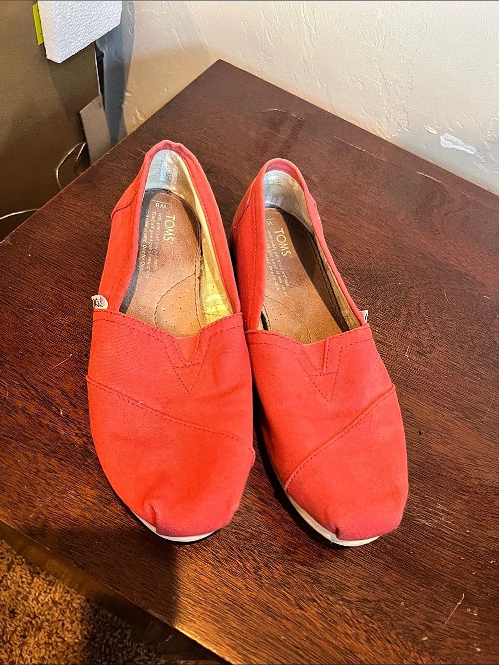 TOMS Alpargata Classic Canvas Slip-On Red Espadrilles